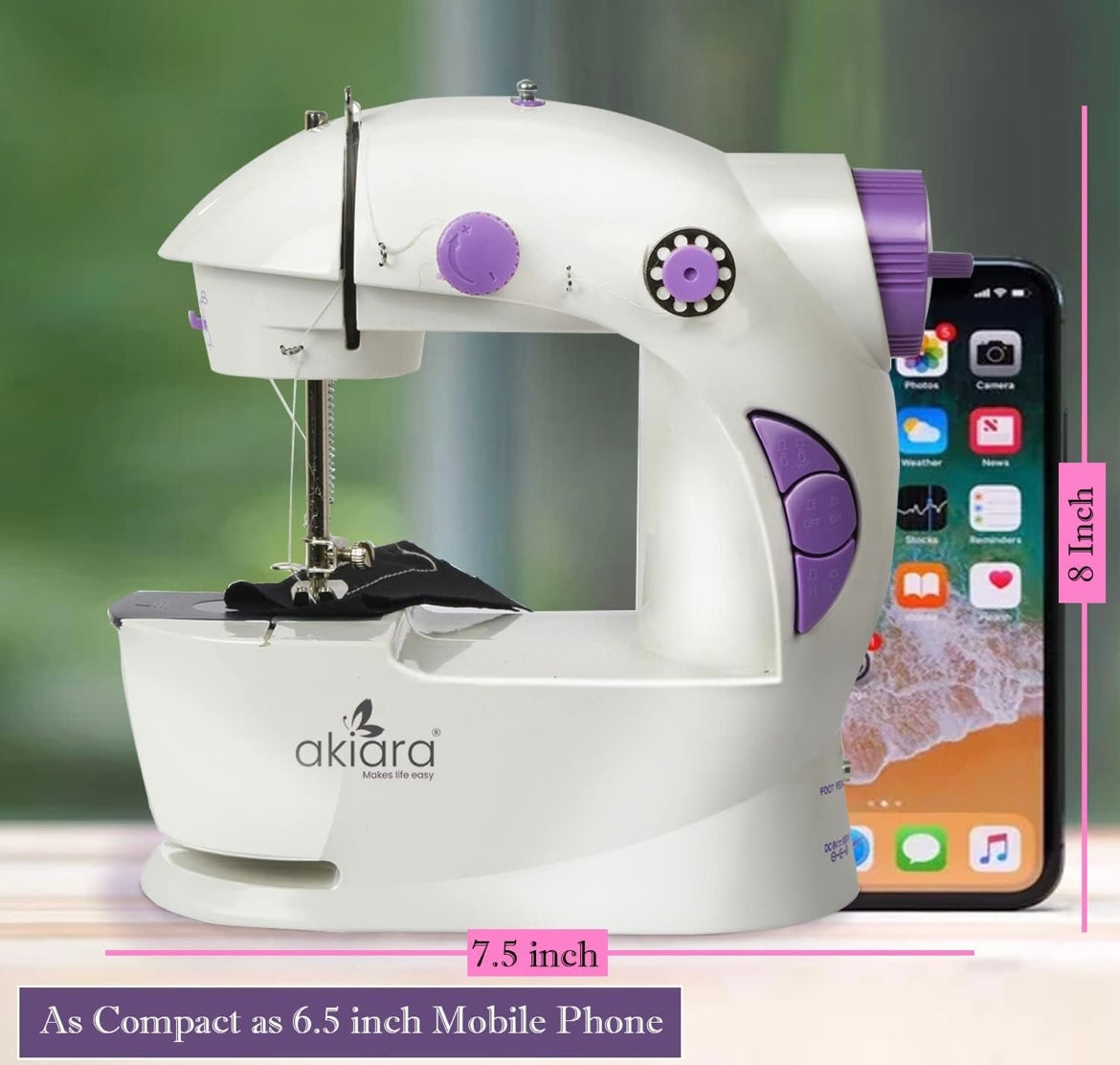 Siddocart- Makes life easy Mini Sewing Machine with Table Set | Tailoring Machine | Hand Sewing Machine with extension table, foot pedal, adapter, White (With KIT)