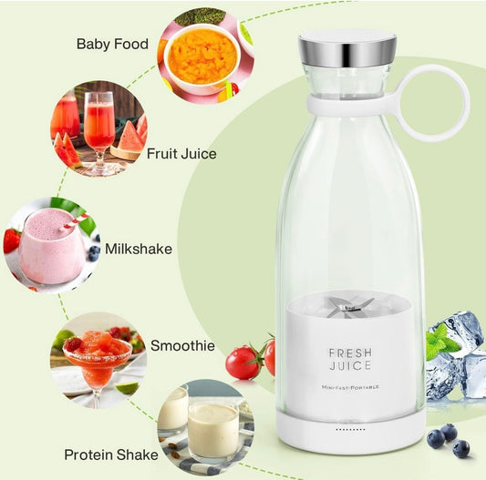 Siddocart Portable Electric USB Juicer — Rechargeable & Easy to Carry. Perfect for Fresh Juices, Smoothies, and Shakes Anywhere!