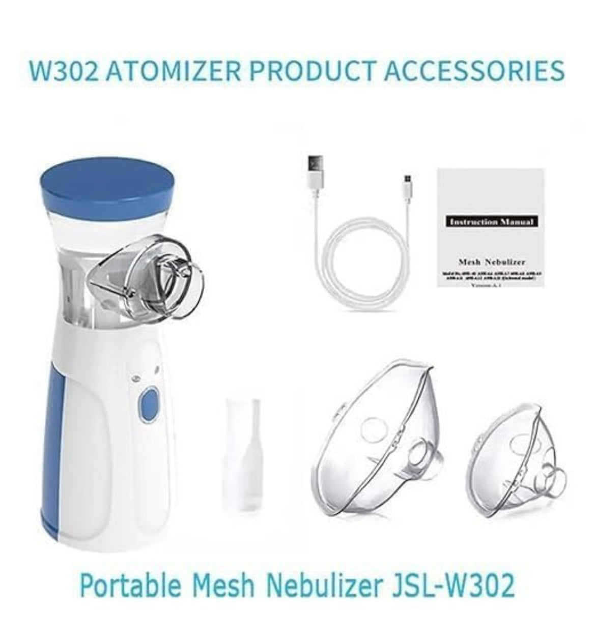 Siddocart Portable Nebulizer for Adults and Kids Travel and Household Use, Handheld Mesh nebulizer