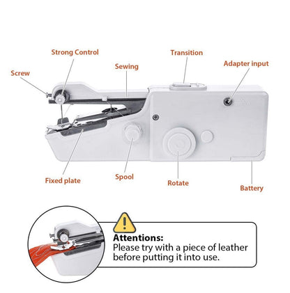 Siddocart Handheld Mini Sewing Machine — Portable, Electric & Easy to Use. Perfect for Quick Repairs and Home Tailoring Anytime!