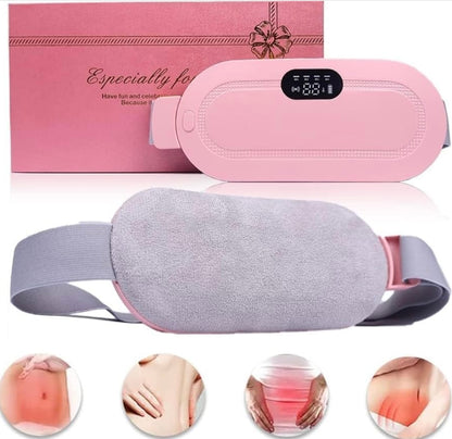 Siddocart Period Cramp Relief Pad — Soothing Heat & 4 Massage Modes. Comfort Belt for Instant Relief from Menstrual, Belly & Back Pain!