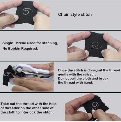 Siddocart Handheld Mini Sewing Machine — Portable, Electric & Easy to Use. Perfect for Quick Repairs and Home Tailoring Anytime!