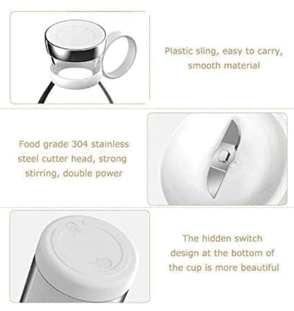 Siddocart Portable Electric USB Juicer — Rechargeable & Easy to Carry. Perfect for Fresh Juices, Smoothies, and Shakes Anywhere!